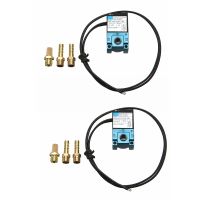 2X DC 24V 5.4W ECU 3 Port Electronic Boost Control Solenoid Valve 35A-AAA-DDAA-1BA with 6Pcs Fittings Kits