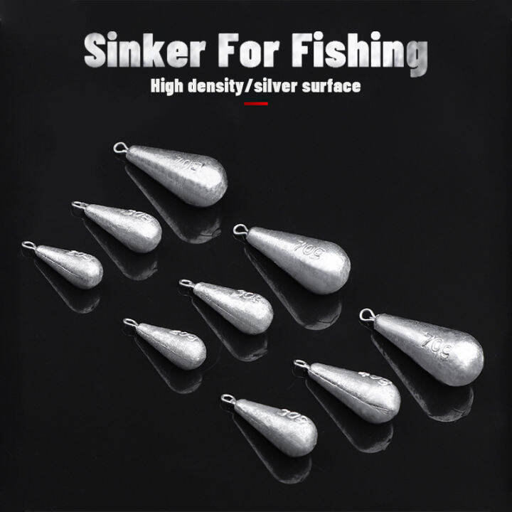 FGA Fishing Gear 5G40G Lead Sinker Copper Ring Sea Fishing Lead Sinker