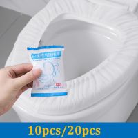 【LZ】 10pcs/20pcs Disposable Toilet Seat Cover Waterproof Safety Travel/Camping Bathroom Accessiories Mat Portable Pad