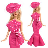 Newest 1 Set Princess Dress Lace Hat Fashion Wedding Dress For 1/6 BJD FR Doll Modern Clothes for barbie Doll Accessories Toys