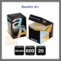 Double A กระดาษโน้ต Mini Box 20 สี ขนาด 6 x 8.3 ซม. 80 แกรม 600 แผ่น