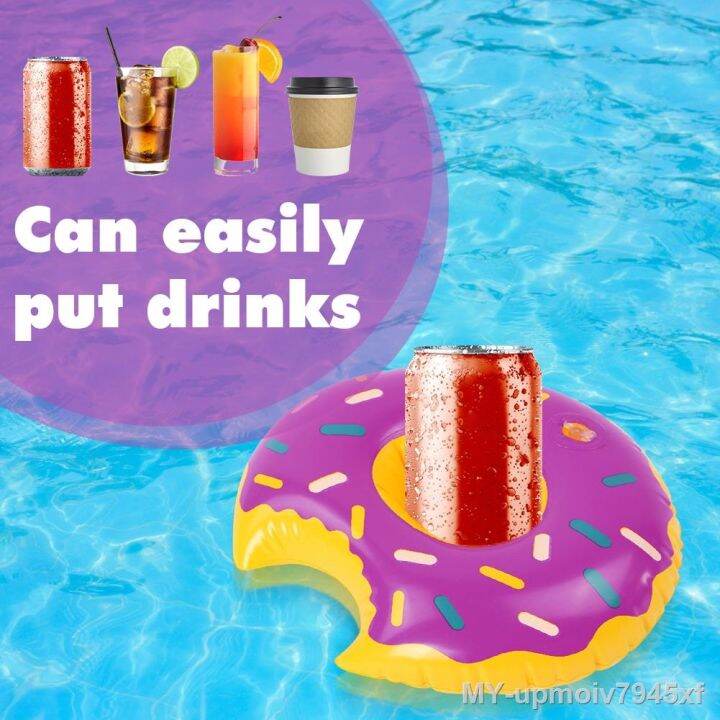 yfvuyj ₪☬ Float Inflatable Drink Cup Holder Donut Glass Holders ...