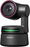 OBSBOT Tiny PTZ 4K Webcam, AI Powered Framing &amp; Autofocus, 4K Video Conference Camera with Dual Omni-Directional Microphones, Auto tracking with 2 axis gimbal,HDR,60 FPS,Low-Light Correction,Streaming