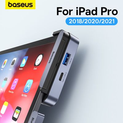 Baseus USB C Hub for iPad Pro 6-in-1 USB Hub Docking Station USB C to HDMI-Compatible PadJoy Typc-C Hub with SD/TF Metal Adapter USB Hubs