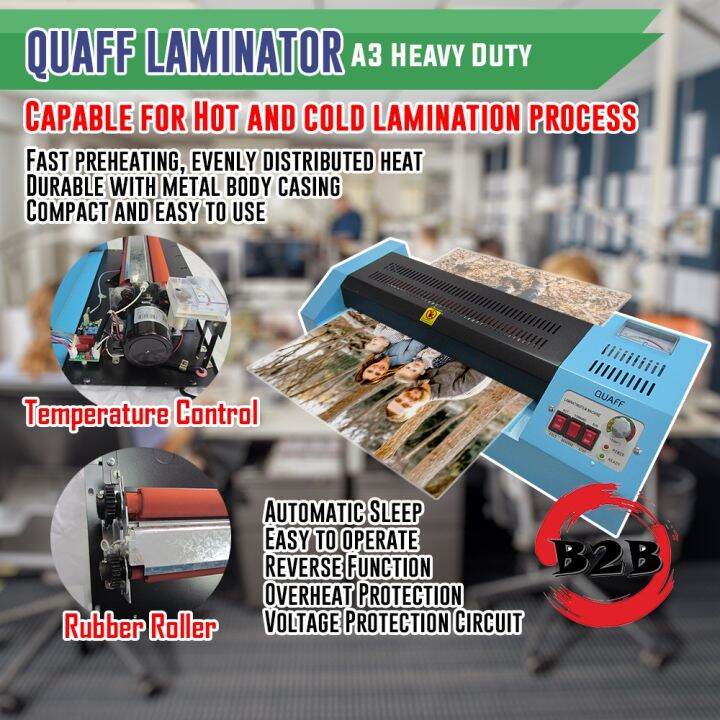 Quaff A4 And A3 Size Laminator Hot And Cold With Reverse Function 220v