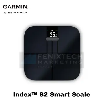 Garmin Index S2, Smart Scale with Wireless Connectivity, Measure Body Fat,  Muscle, Bone Mass, Body Water% and More, Black (010-02294-02)