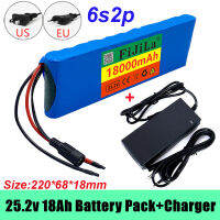 (มีในสต็อก) 24V 18000MAh 6S 2P 1865025.2 V พร้อม BMS สำหรับจักรยานไฟฟ้า Moped 2A แบตเตอรี่ Charger **