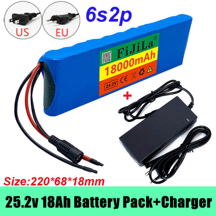 （in stock）24V 18000mAh 6S 2P 18650 Lithium Battery 25.2 V With BMS For