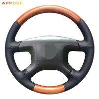 APPDEE Black Artificial Leather DIY Car Steering Wheel Cover for Mitsubishi Pajero 2004 2005 2006 2007 2008 2009 2010