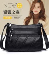 【hot seller】 2022 New Messenger Mothers Shoulder Washed Soft Leather Ladies Small Middle-aged and Elderly All-match Womens