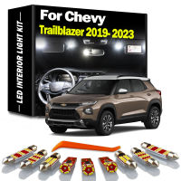 โคมไฟในบ้าน Canbus 8ชิ้นสำหรับ Chevrolet Chevy Trailblazer 2019 2020 2021 2022 2023ชุดไฟโดมแผนที่ภายในหลอดไฟรถยนต์แอลอีดี