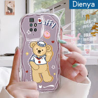 เคส Dienya สำหรับ Xiaomi Redmi 10 Prime 10C 9 Prime 12C POCO C55 POCO M2การ์ตูนตุ๊กตาน่ารักหมีลูกคลื่นใหม่เนื้อครีมนิ่มเคสโทรศัพท์โปร่งใสปลอกซิลิโคนกันกระแทกป้องกันเลนส์กล้องเคสใส