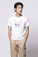 ESP เสื้อทีเชิ้ตลายเฟรนช์ชี่ ผู้ชาย สีขาว | Frenchie Tee Shirt | 3775