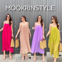 ?Mookrinstyle YG ?น่ารักมากเดรสสายเดี่ยวอัดพลีท เนื้อผ้าใส่สบายพริ้ว มีซับด้านในแต่ละสีคือสดใสมากๆ ใส่ชิคๆอยู่บ้านหรือไปทะเลได้เลยคะ YG