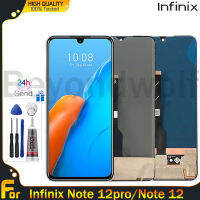 Beyondwolf จอ6.7นิ้วต้นฉบับสำหรับ Infinix Note 12 (2023) X676C/Note 12 Pro X676B/Note 12 Pro 5G อะไหล่ชิ้นส่วนจอสัมผัสแอลซีดีของเครื่องแปลงดิจิทัล X671B TFT สำหรับ Infinix Note 12 (2023) หน้าจอแสดงผล Note 12 Pro 5G