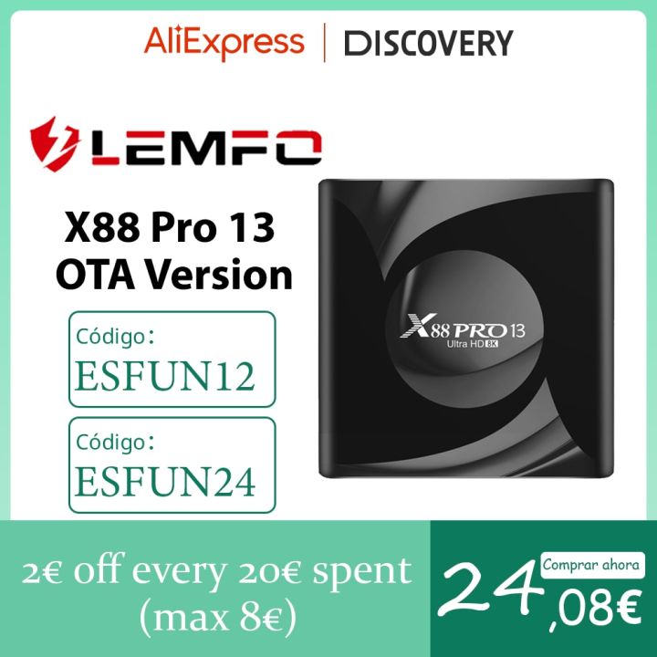 LEMFO Smart TV Box X88 Pro 13a 13 8K Movie Push TV Box 4G 64G RK3528 WiFi6  Dual Wifi TV Box 2023 PK 12 6K kuiyaoshangmao