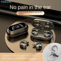 2023 TWS Wireless Headphones Bluetooth 5.2 Bone Conduction Earphones Earclip Design Touch Control LED Sports Headset With Mic