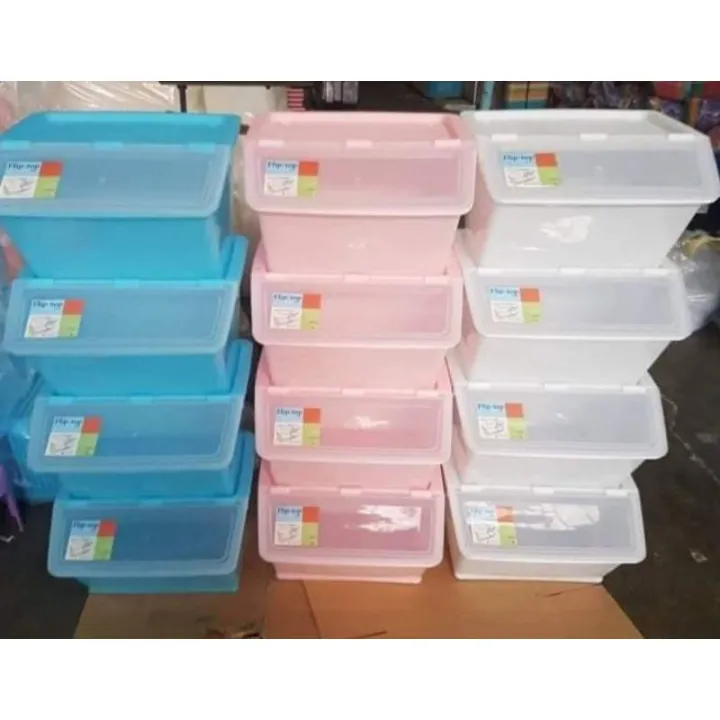 flip top storage box with wheels (big) 56L (small) 48L Lazada PH
