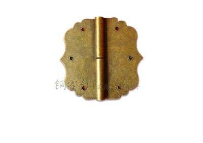 Hardware accessories Pattern antique copper hinge Chinese antique pure copper small hinge jewelry box folding hinge small swing Door Hardware Locks