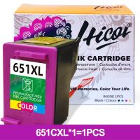 Hicor ผลิตใหม่651xl สีตลับหมึกสำหรับ Hp 651สำหรับ Hp 651ใช้ได้กับ Officejet 202 202c 252 252c