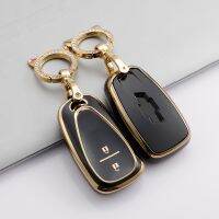 【LZ】◐  TPU Car Key Case para Chevrolet Cruze Spark Camaro Volt Bolt Trax Malibu Proteção Shell Acessórios Keychain 2 Botões 3 Botões