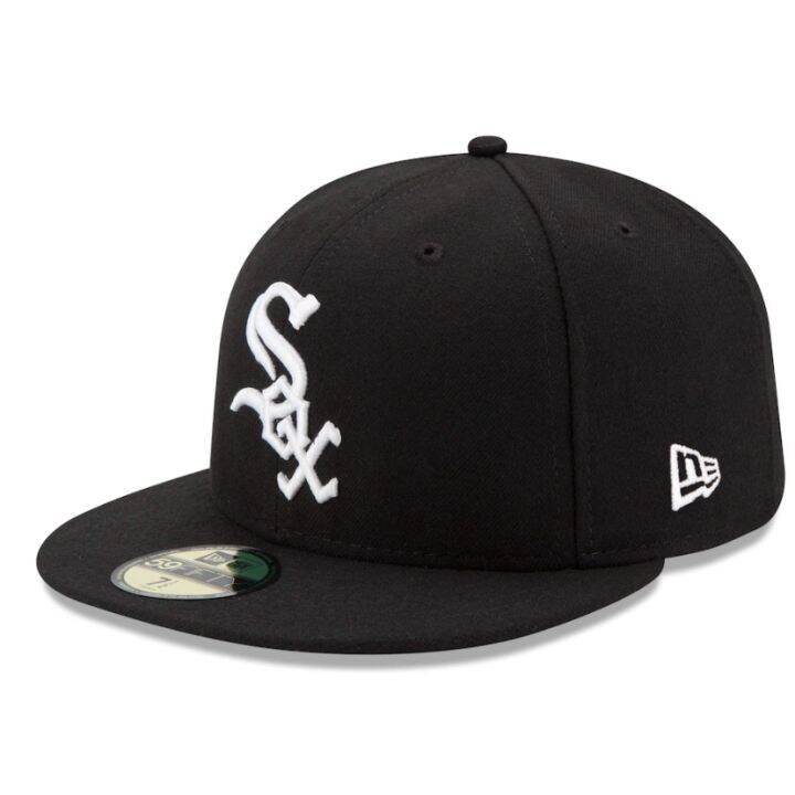 พร้อมส่ง-mlb-หมวกปีกแบน-หมวกฮิปฮอป-ลาย-chicago-white-sox-สีดํา-สําหรับผู้ชาย-และผู้หญิง