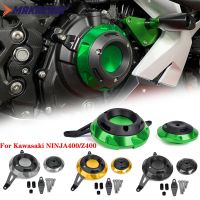 สำหรับKAWASAKI NINJA400 NINJA 400 Z400 Z 400 2018-2023 รถจักรยานยนต์CNCเครื่องยนต์ที่คลุมมอเตอร์แผ่นกันกระแทกป้องกันเครื่องยนต์ป้องกัน