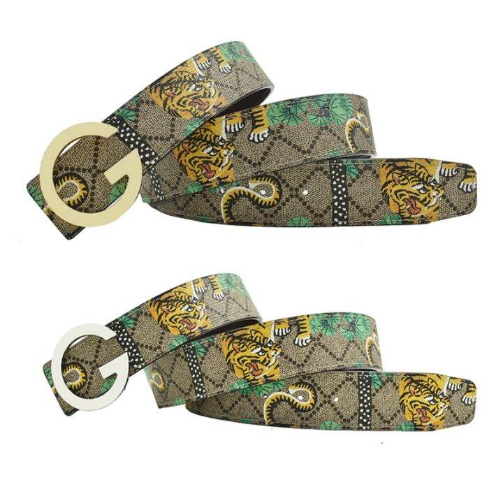 western-fashion-men-leather-belt-blue-flower-print-green-flower-tiger-pattern-smooth-g-buckle-strap