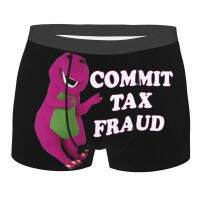 【cw】 NoveltyShorts Panties Men Commit Tax FraudBarneyDinosaur Soft Underpants for Male S-XXL 【hot】