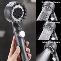 Pressurized Shower Head Water Saving High Pressure Rainfall Showerhead 3 Modes Adjustable Filter Eco Shower Bathroom Accessories Showerheads