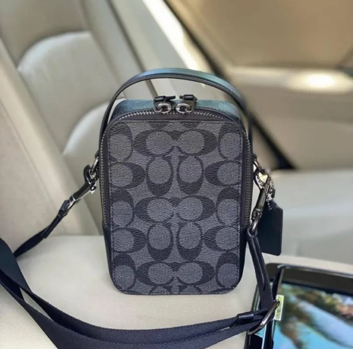 Original Coach Top Handle Crossbody In Signature Canvas C3146