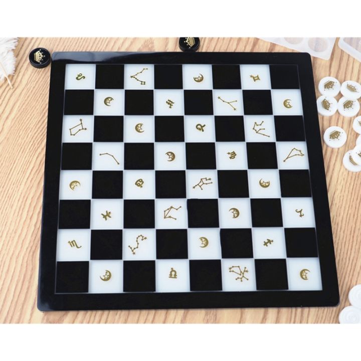 diy-chess-and-checkers-silicone-making-mold-mirror-epoxy-resin-chessboard-and-chess-piece-making-tools