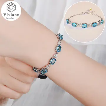 Buy Blue Topaz Natural Stone Very Beautiful Lite Weight Stunning 925  Sterling Silver Cuff Bracelet Online in India - Etsy