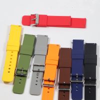 Silicone Rubber Watchband 16mm 18mm 20mm 22mm Women Men Watch Band Strap Waterproof Sports Watch Belt Polished Buckle Straps