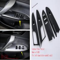 Car Door Armrest Window Lift Button Panel Cover Trim For Mitsubishi Eclipse Cross 2018 - 2022 Matte / Carbon Fiber Accessories