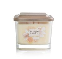 Well Living Medium Square Candle Rice Milky Honey