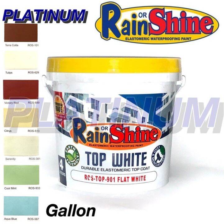 4Ltrs / Gallon RAIN OR SHINE Elastomeric Water Based Paint Lazada PH
