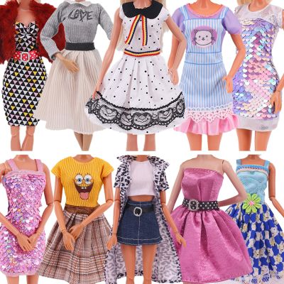 【YF】☋  Barbies Fashion Outfit Shirt Wear Skirt Barbie 1/6 BJD Blythe Accessories