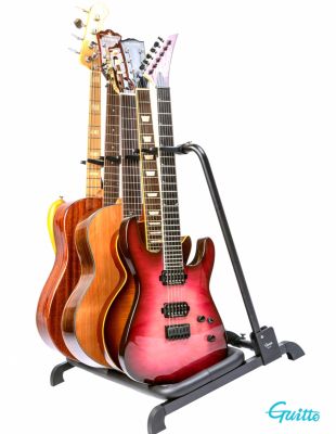 Guitto GGS-07 Guitar Stand ขาตั้งกีตาร์ แบบเรียงแถว 5 ตัว แต่ละช่องปรับเพิ่มลดความกว้างได้ มีโฟมรองส่วนสัมผัส