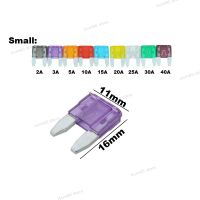 10x Small Size Aluminum Car Blade Fuse for Car Truck Boat Auto Accessories Fuses Automotive 2a 3A 5A 10A 15A 20A 25A 30A 40AWB5TH