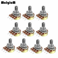 10PCS WH148 Linear Potentiometer Kit Single Joint B1K 2K 5K 10K 20K 50K 100K 250K 500K 1M ohm 3Pin 15mm Shaft With Nut And Washe