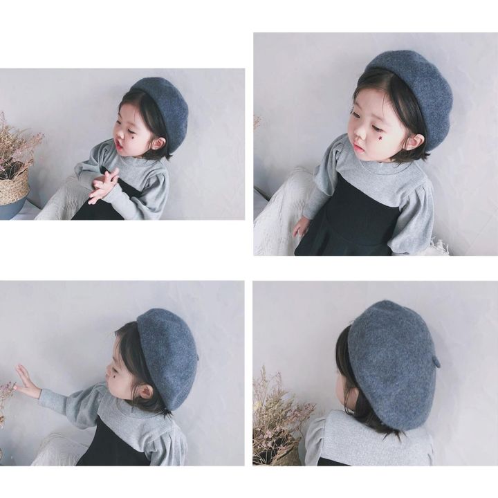 dotadaหมวกเด็ก-อายุ-2-5-ปี-เส้นรอบวงศีรษะ50-53-หม-หมวก-หมวกแฟชั่น-ญี่ปุ่น-หมวกเบเรต์-เวอร์ชั่นเกาหลี