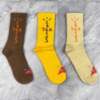 High Quality 1:1 Travis Scott Mens Socks Skateboard Running Hip-hop Socks Sports Happy Designer Funny Crew Socks