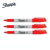 Sharpie ปากกาเคมี ปากกา Permanent ชาร์ปี้ Fine 1.0mm - สีแดง (แพ็ค 3 ด้าม)