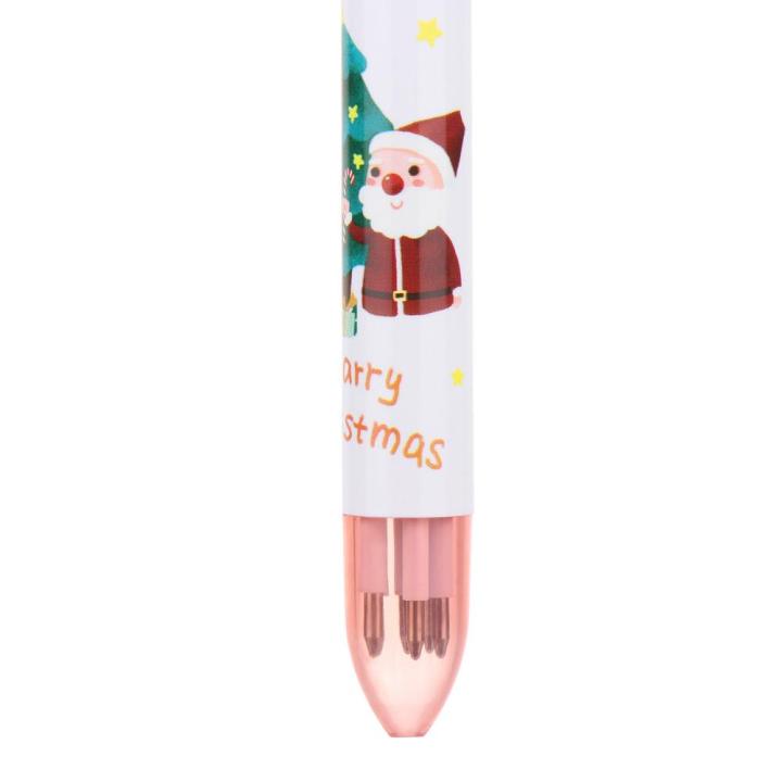 bqgbg63511เครื่องเขียนตกแต่งของขวัญนักเรียน6-10สีปากกาซานตาคลอส-ปากกาการ์ตูนปากกาชี้เมอร์รี่คริสต์มาส