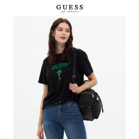 เสื้อยืดแขนสั้นหลากสี LOGO Huruf เรียบง่ายสำหรับฤดูร้อน GUESS23ใหม่