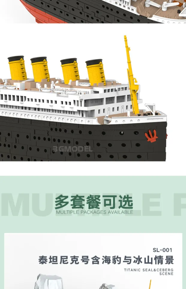 Titanic Seal Iceberg Model Kit/ Port Scene Vehicle Q Edition Glue-free  Color Separation Model Ship Assemble Kit - AliExpress