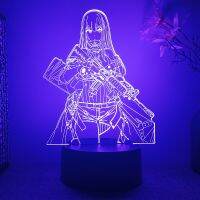 ☞ Girls Frontline 3d Led Lamp For Bedroom Night Lights Anime Mange Figure Avatar Room Decor Cute Childrens Gift Luces