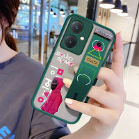 Diorcase สำหรับ Vivo Y27 (พร้อมสายรัดข้อมือ) กันกระแทกด้านหลังเป็นฝ้าลายการ์ตูนเกาหลีเกมส์เคสปลาหมึกเคสใส่โทรศัพท์ขอบนิ่มฝาครอบโทรศัพท์บางเฉียบเลนส์เต็มรูปแบบ