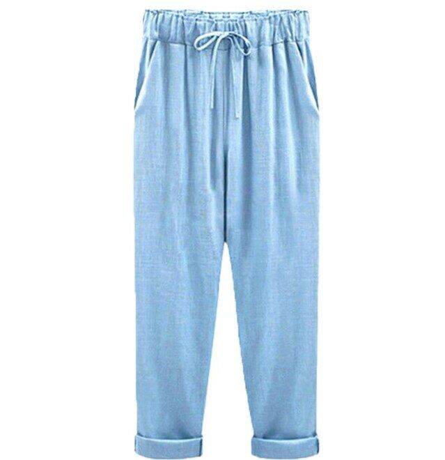 womens-casual-pants-linen-harem-wide-leg-trousers-muti-color-daily-casual-loose-slacks-cotton-harem-pants-ouc259